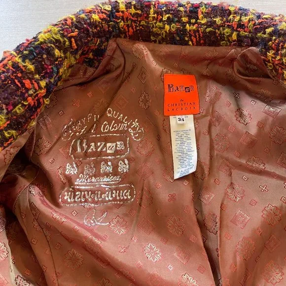 Auc Christian Lacroix Boucle Tweed 2 pisses suit - Picture 12 of 15